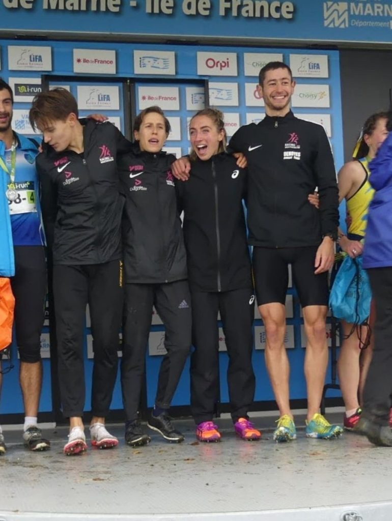 Pierre, Marion, Johanna et Alexandre, avec le sourire de la qualification pour Carhaix.