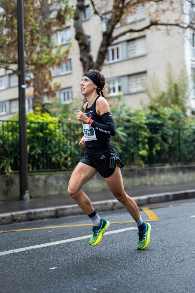 Marion Legrand pendant son semi-marathon 2022