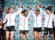 Podium et titre relais mixte senior